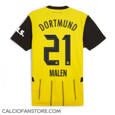 Maglia Calcio Borussia Dortmund Donyell Malen #21 Prima Divisa 2024-25 Manica Corta Maglia Calcio Borussia Dortmund Donyell Malen #21 Prima Divisa 2024-25 Manica Corta